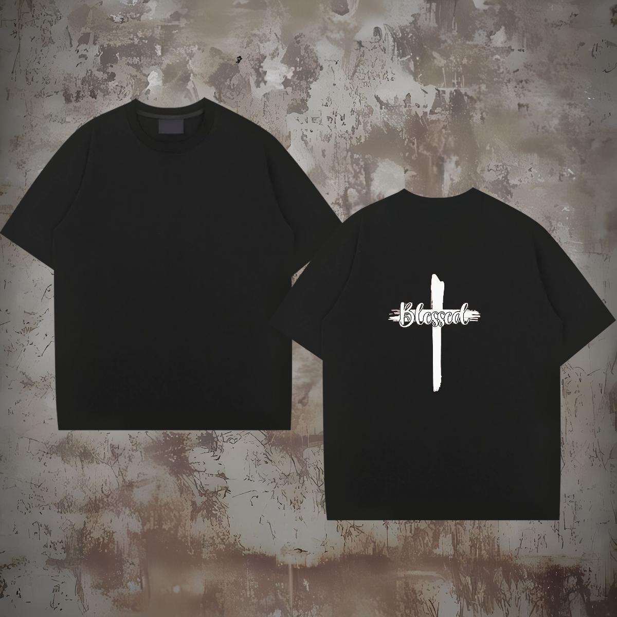 2024 T-Shirts for Men letter Wear 230g Cotton Street wear Hip Hop High Quality Asian Size Breathable Short Sleeve Men Tees