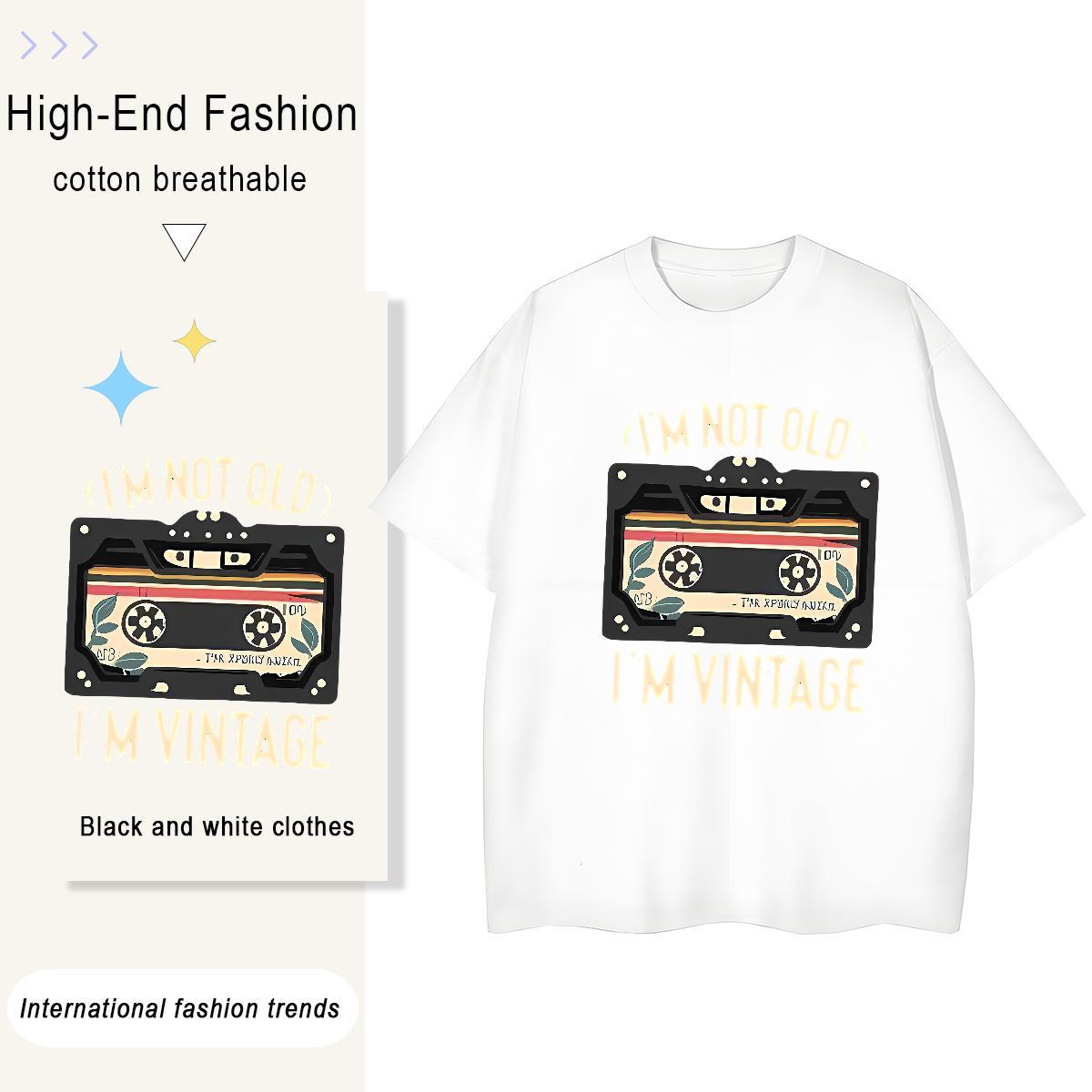 Wholesale Men Tees Casual Beach 230g Cotton Cartoon Print Breathable return to the ancients T-Shirts for Men Casual New Wear