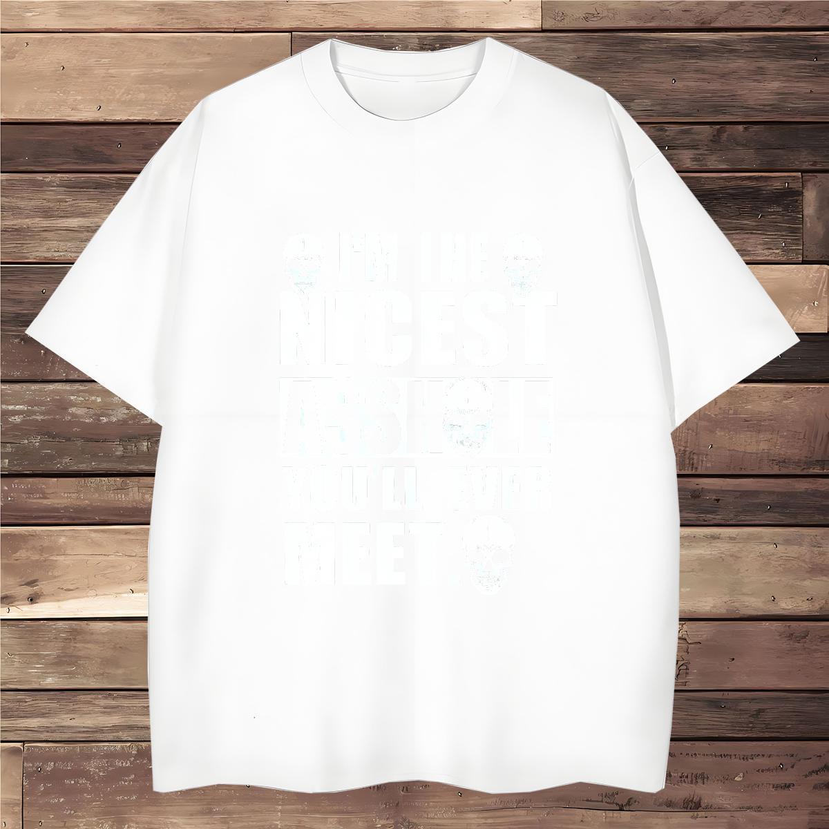 DIY 230g 100% Cotton T-Shirts letter Street Mens Tshirts Tops Crew Neck Breathable Cool Skull