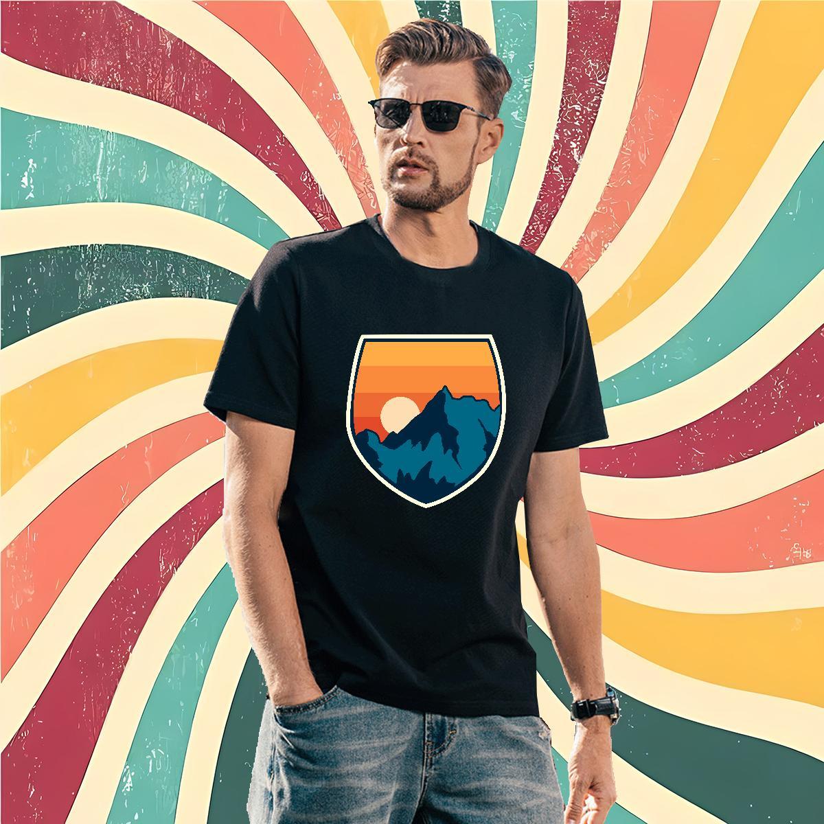Brand Mens Tshirts sky 230g Cotton Casual Beach Breathable T Shirt For Man Oversized Fashion Casual Tee Shirt