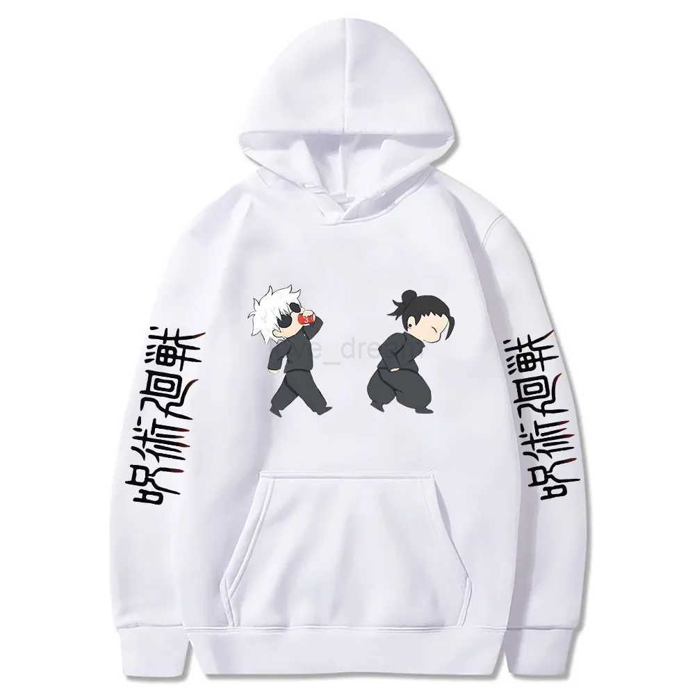 Jujutsu Kaisen Anime Hoodies Cartoon Satoru Gojo Cute Print Men Women Pullovers Autumn Winter Casual Plus Size SweatshirtsXJ240812