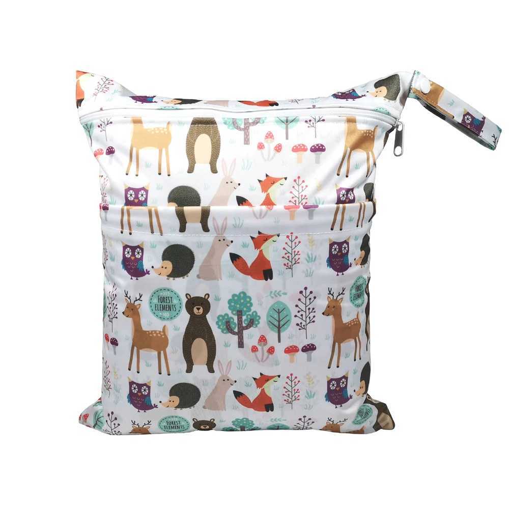Double zipper washable cloth diaper W240812