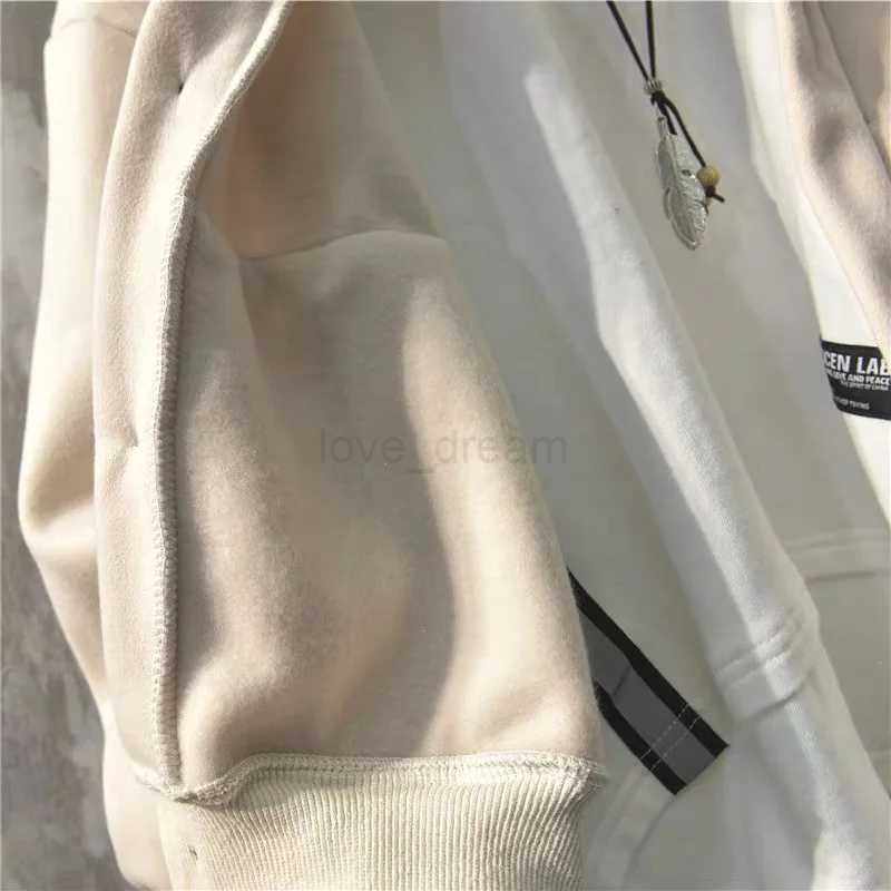 Fashion Solid BF Style Hoodies Fall Winter Brand Casual Loose Coat Street Thick Warm Male Cardigans Korean Sweatshirts for MenXJ240812