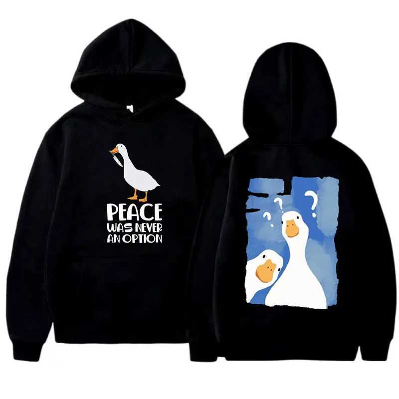 Fashion Male and female couples Cute duck print Hoodie Casual Hoodies Pullovers Sweatshirts Mens Top Color Hoodies SweatshirtXJ240812
