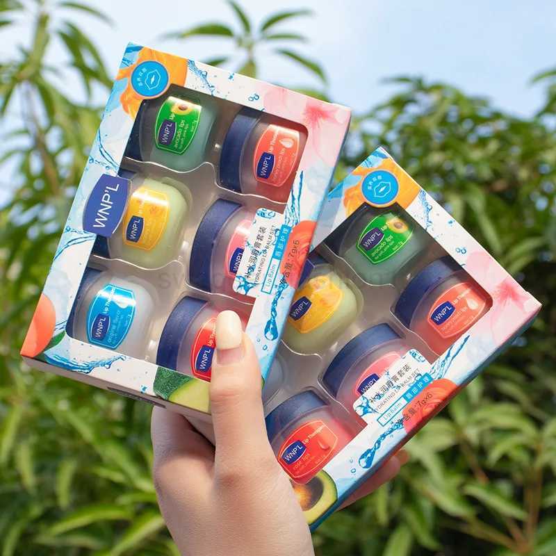 Lip Balms Moisturizing Refreshing Non-sticky Fruit Series Anti-Cracked Lip Treatment Vaseline for Makeup Lip Gloss SetXJ240812