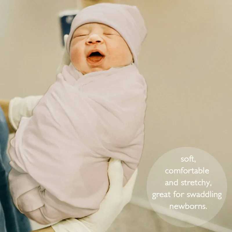 Newborn swaddle blanket and hat set boys and girls jerseys knitted baby swaddle packaging photo propsW240810