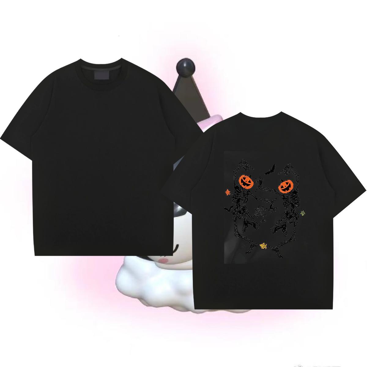 Classic T Shirts Men halloween Clothes 100% Cotton 230g Street Popular Customized Breathable Crew Neck Men Clothes T-Shirt