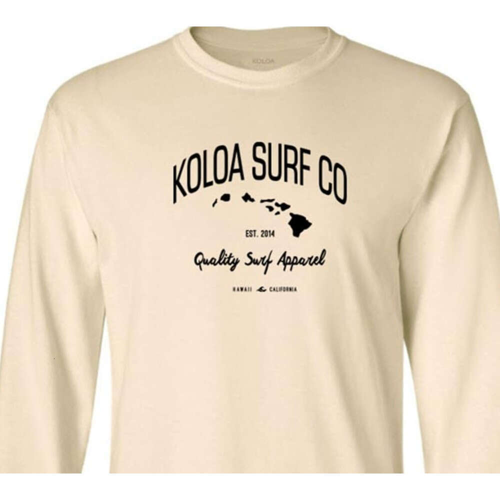Long Sleeve Shirts for Men sweatshirt USA Koloa Surf Long Sleeve Islands Heavy Cotton T-Shirts. Regular, Tall T shirt Tee Streetwear Casual tops cloth