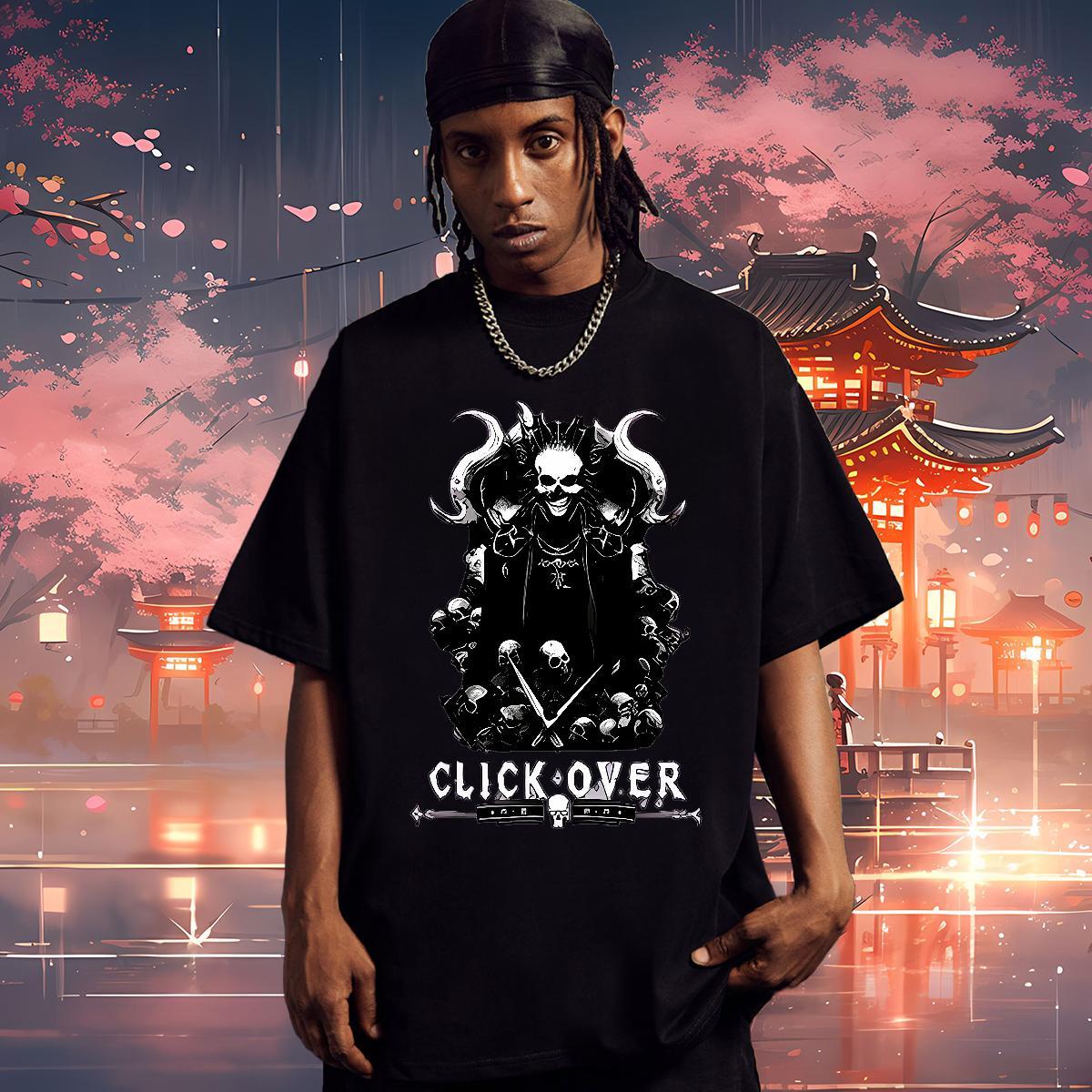 New Designer Man T Shirts skull Tee Shirt 230g Cotton Casual Wholesale Oversized 3XL 4XL Breathable Short Sleeve Tshirt for Man Woman