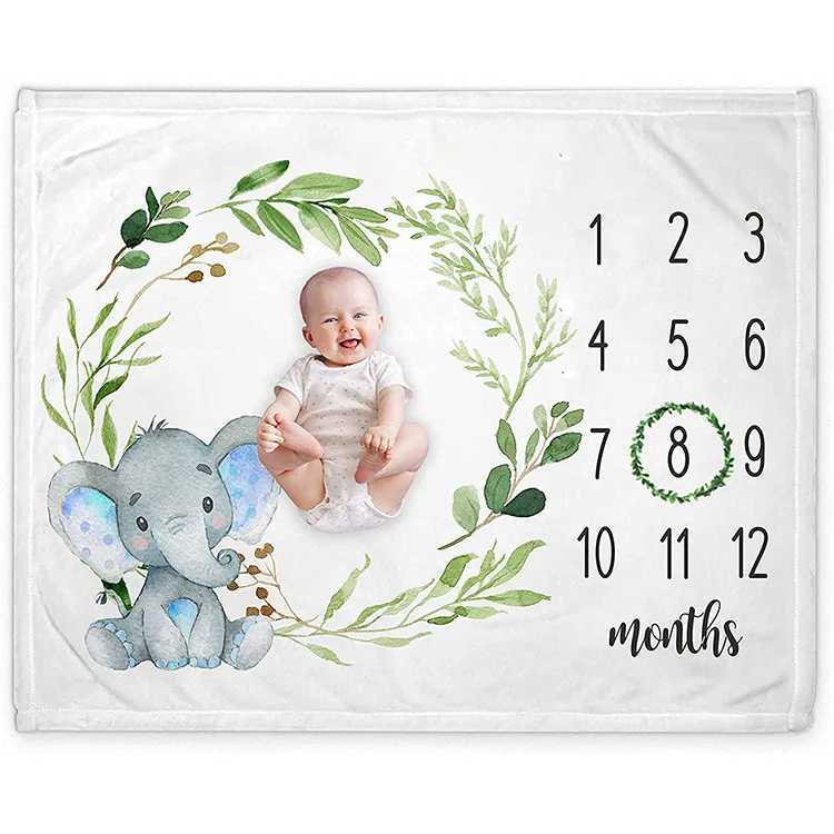 Premium Flannel Blanket for Baby Photography - Perfect Milestone Monthly Photoshoots AccessoriesW240810