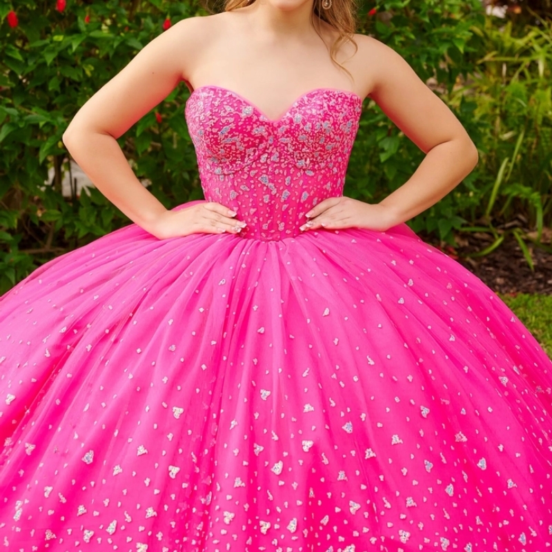 Rose Red Glitter Quinceanera Dresses Off The Shoulder Beads Crystal Tull Princess Sweet 16 Dress vestidos 15 de xv anos