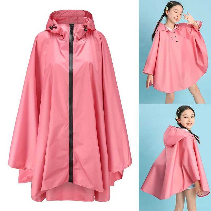 Family Matching Rain Coat Waterproof Rainwear Outdoors Hiking Girls Raincoat Poncho Trench Portable Hooded Mother Mon Children Y240810