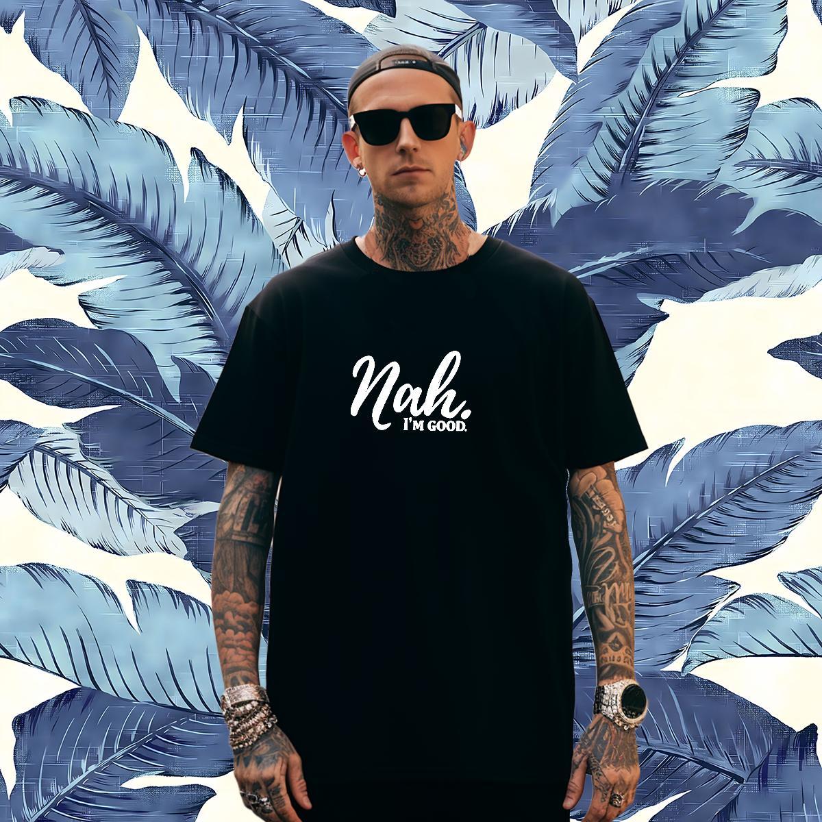 Fashion New 100% Cotton 230g T shirt letter Anime Printing Street Men Tshirts Clothes Crew Neck Breathable Soft Cartoon Printing L-4XL