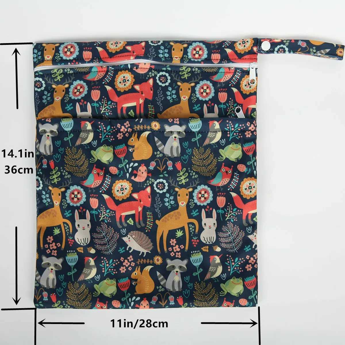 Wet dry bag with two zippers suitable for baby diapers waterproof and reusable 36cmx29cm W240812