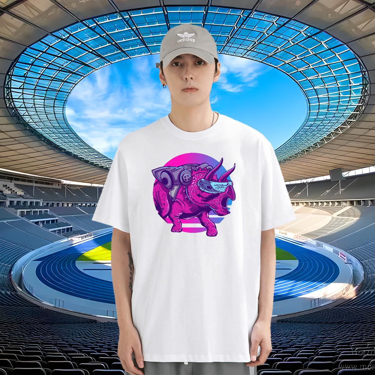 DIY Customized T-Shirts for Men ET Tops 100% Cotton 230g Hip Hop Street Brand Black White Round Neck Short Sleeve Tshirt for Man Woman