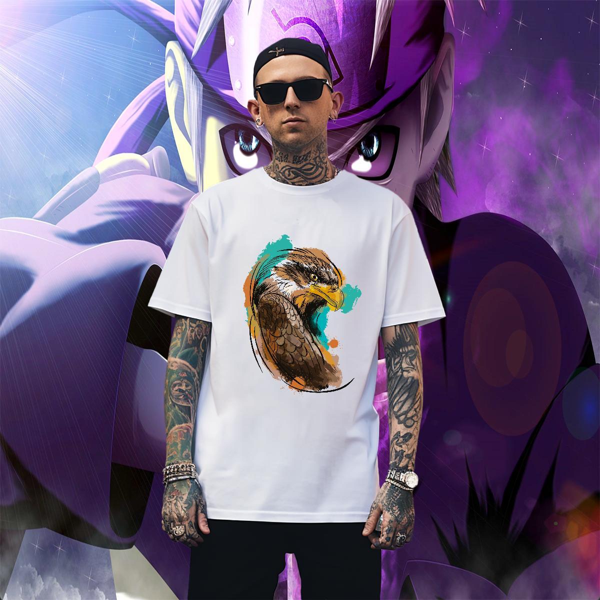 Free Shipping cool T shirt Street Tshirt for Man Woman 230g Pure Cotton Casual New Round Neck Short Sleeve DIY Printed Clothes