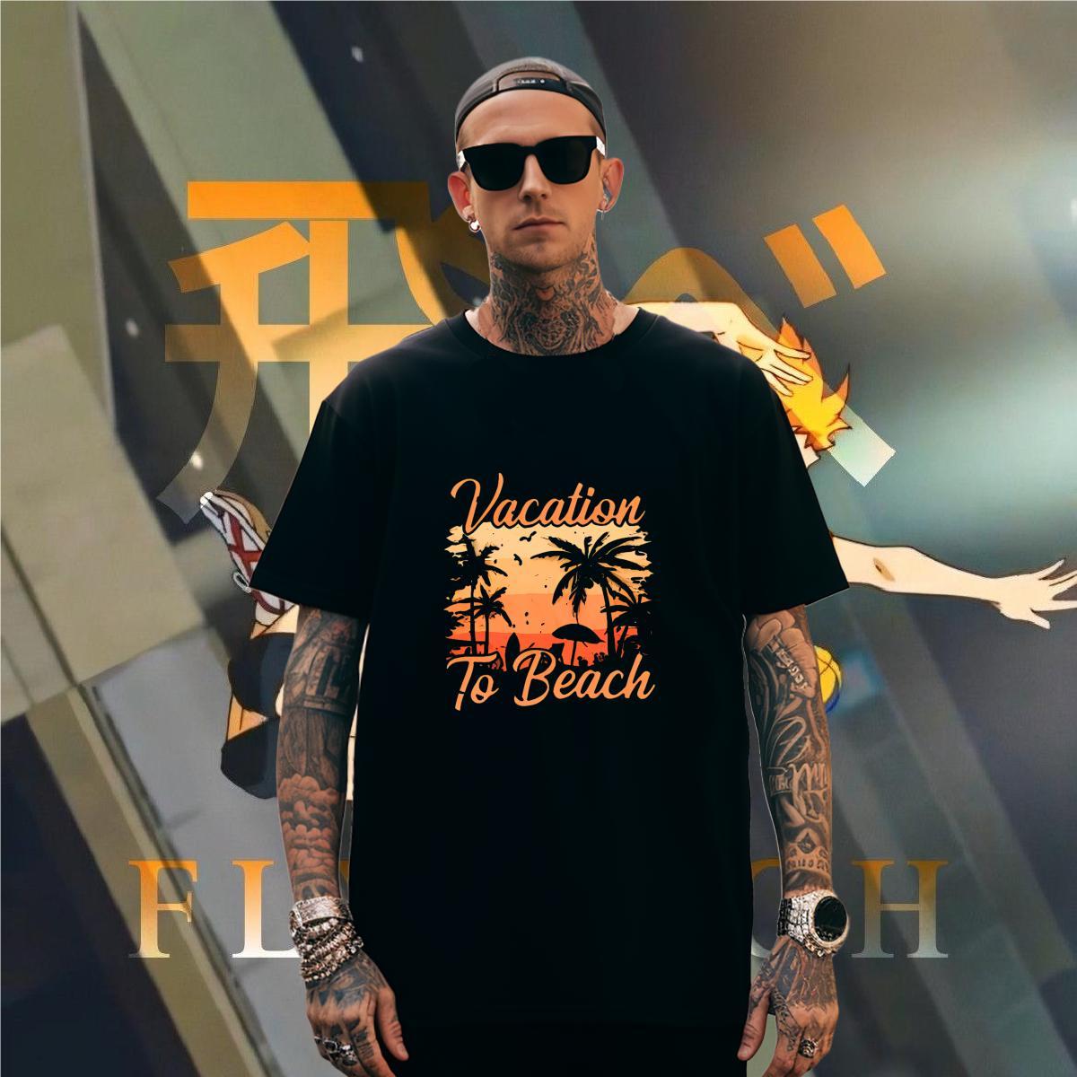 TOP Quality Couples T Shirts tree 230g Pure Cotton Spring Summer Crew Neck T shirt DIY Anime Classic Tops