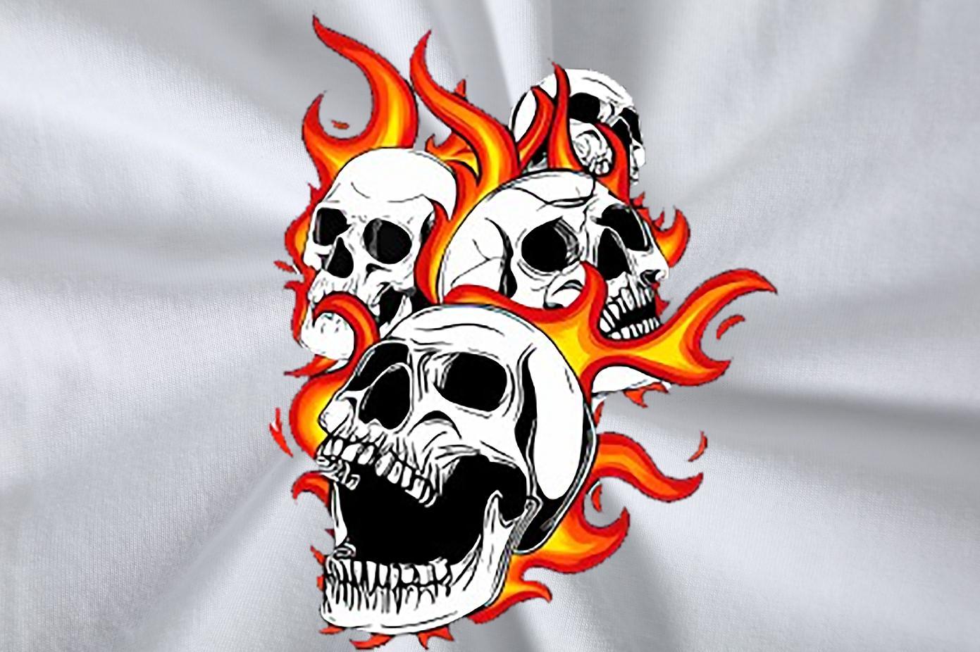 2024 New Men T Shirts skull Tops Tees 100% Cotton 230g Casual Beach Wholesale Customized Breathable Crew Neck Men Tshirts