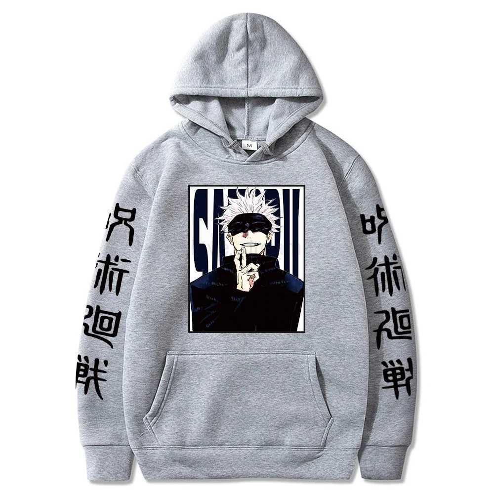 2024 Japanese Anime Hoodies Jujutsu Kaisen Satoru Gojo Graphic Hoodie Anime Streetwear Harajuku Sweatshirts Male TopsXJ240812