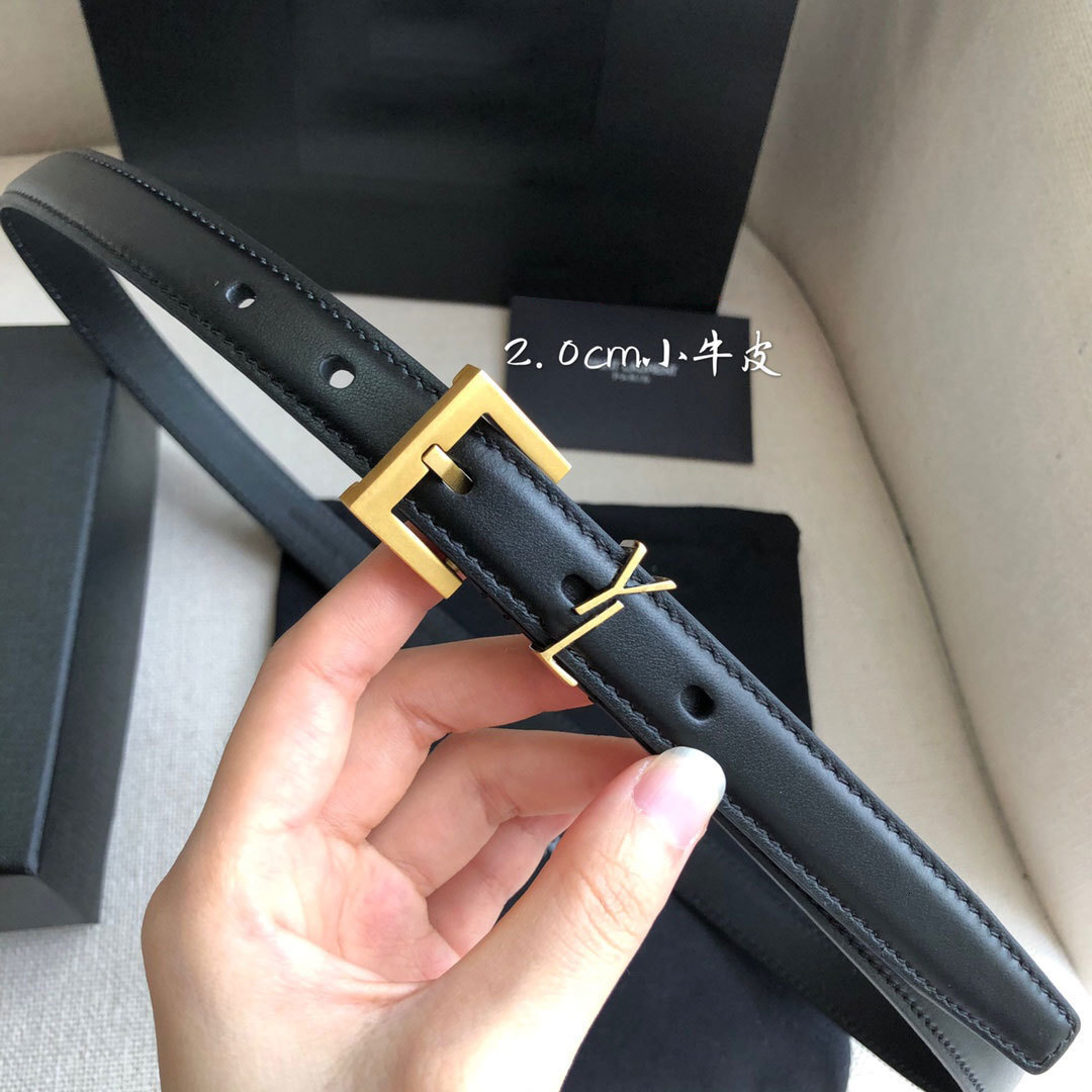 Fashion Brand Belts Women Genuine Leather Belt 2Cm 3Cm Width High Quality Men Designer Belt S Buckle Cnosme Woman Thin Waistband Cintura Ceintures