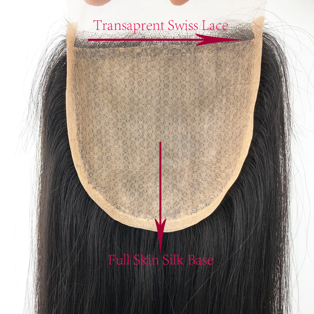 Dark Brown Closure 5"x5" Silk Top Lace Closure Human Hair Brazilian Remy Skin Base Topper 12x13cm Straight Pre Plucked For Women