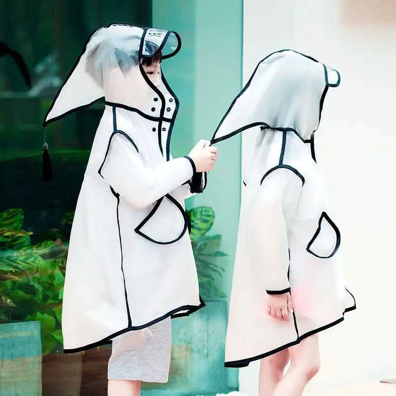 Cute Kids Children Raincoat Outdoor Waterproof Rain Poncho Children Impermeable Rain Coat Boy Girl Student Rainsuit Gift Y240810