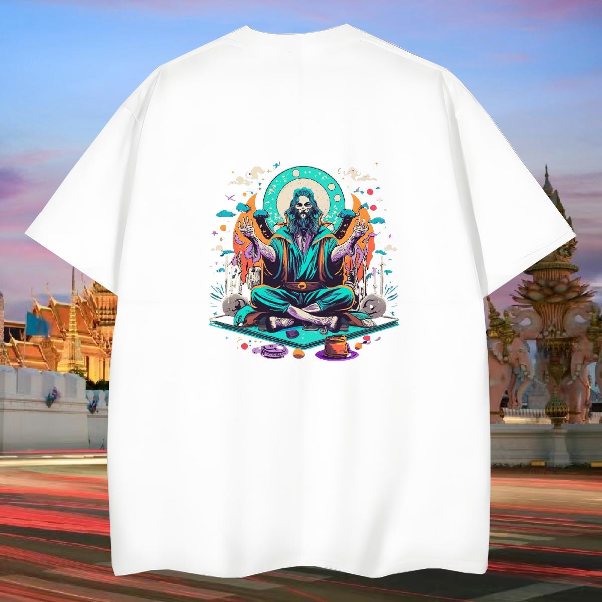 Fashion Design T-Shirts skull Tops Shirt 100% Cotton 230g High Street Hip Hop Free Shipping Floral Print Short Sleeve O-Neck Tshirt for Man Woman