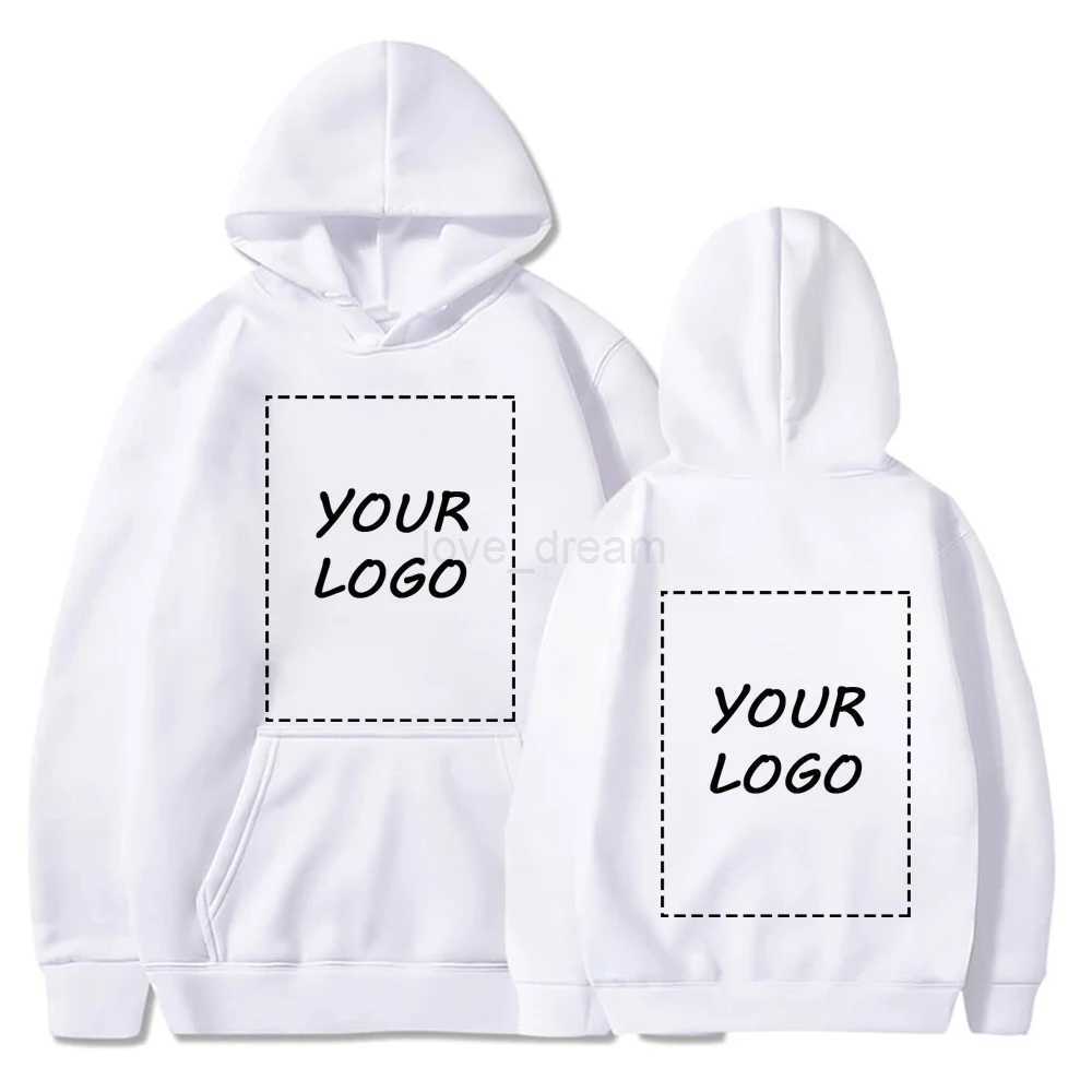 Custom Hoodies Diy Text Couple Friends Family Design Image Print Clothing Sports Leisure Harajuku Sweater Size M-4XLXJ240812
