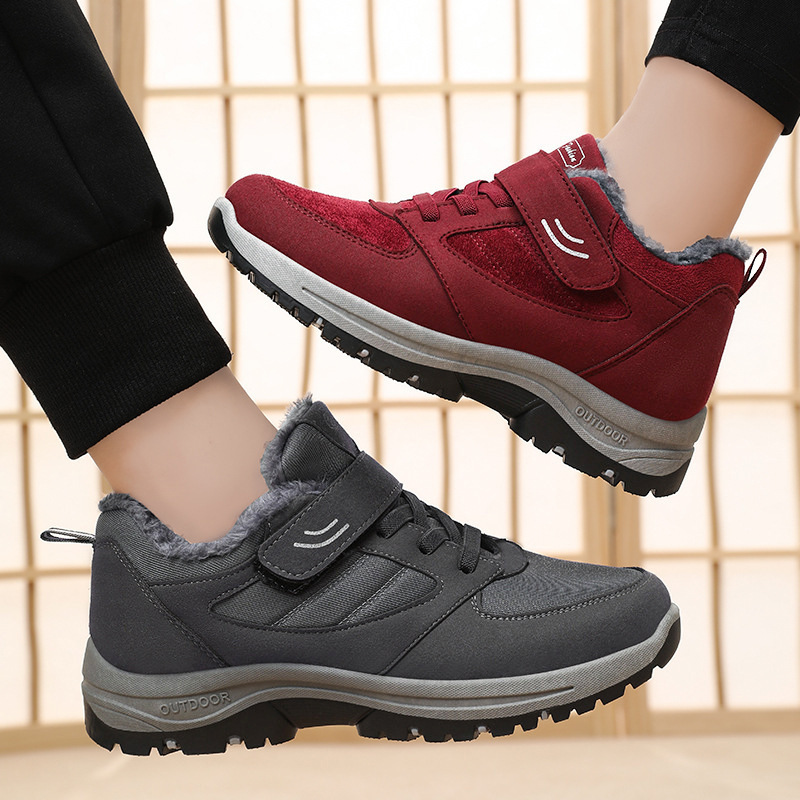 Ddmysports Men S New Winter Style Men Plush And Thickened Hiking Warm Cotton Shoes Tourism Couples Elderly Outdoor Shoes