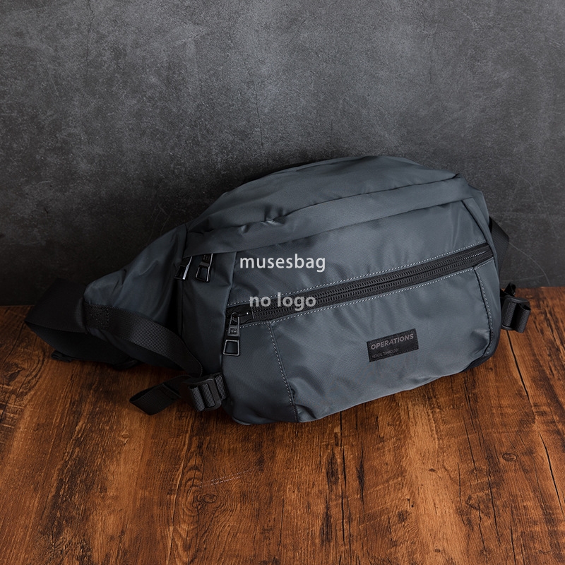 Japanese large capacity men's chest bag sports trend crossbody bag Oxford cloth waterproof outdoor Fanny pack personality riding bag
