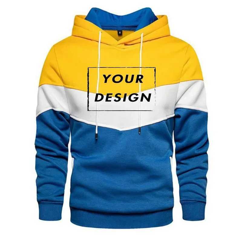 Customized sweatshirts tricolor team spring and autumn hoodies mens slim fit jackets casual streetwearW240724