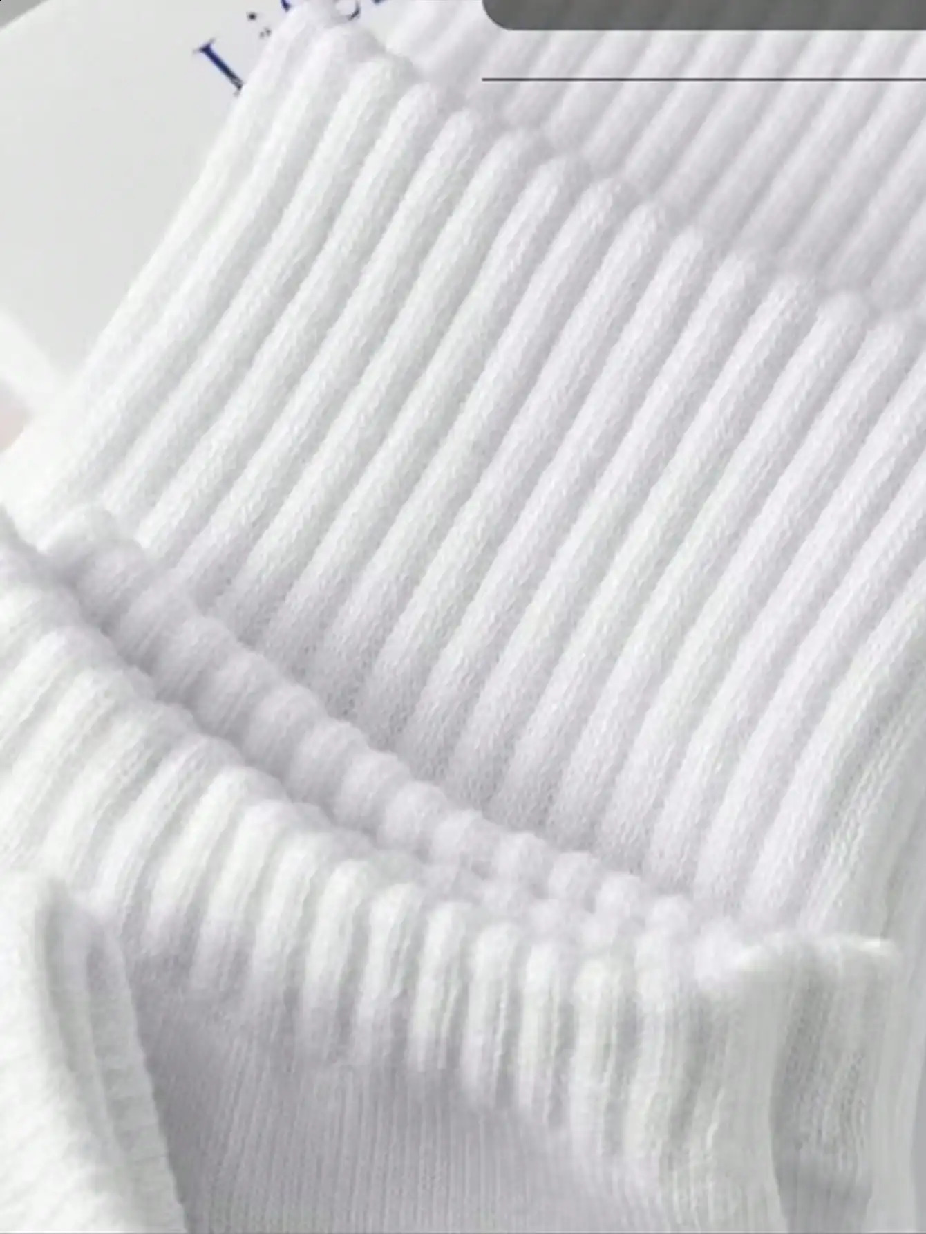 5Pairs Mens White Midcalf Length Antiodor Sports Socks For Summer 24