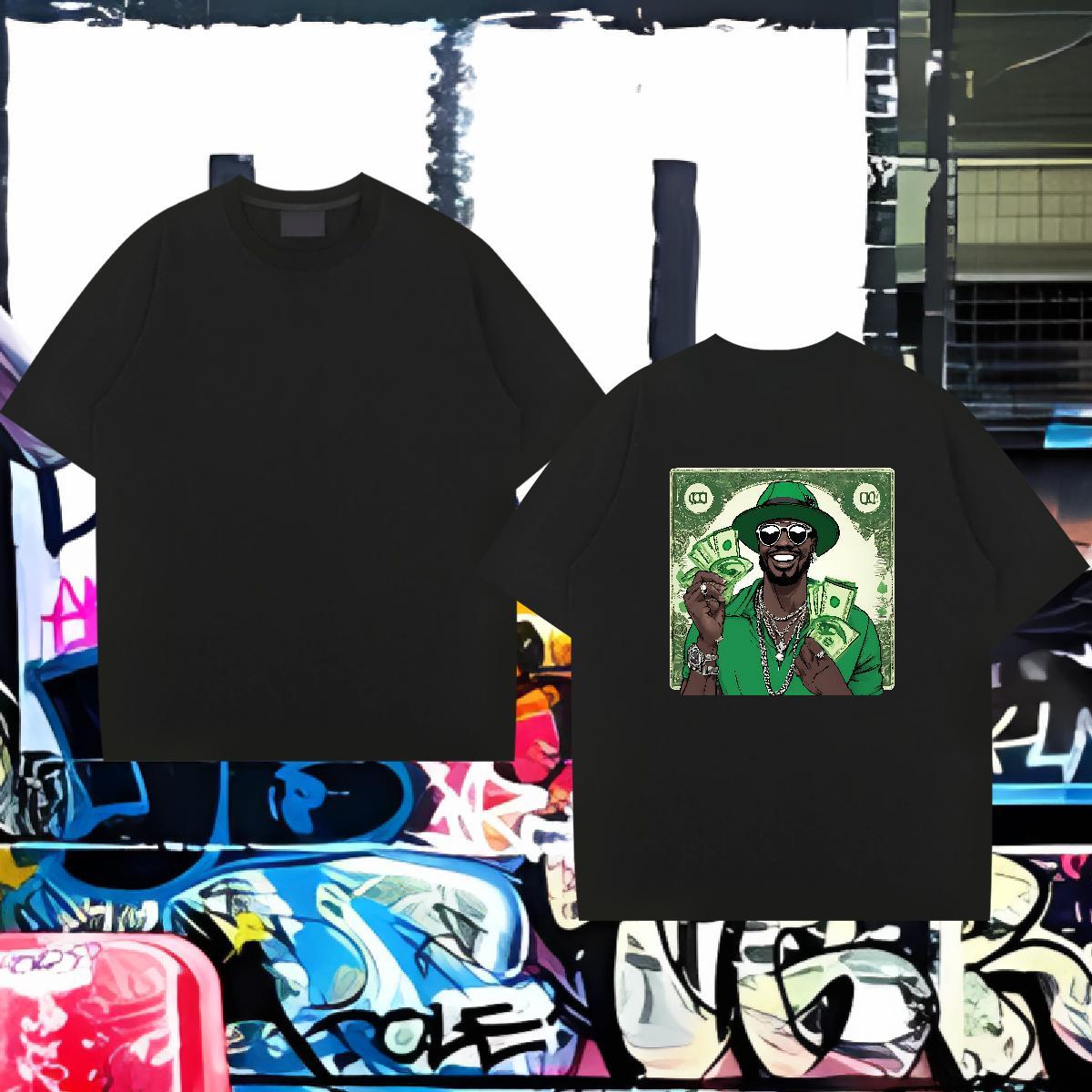 2024 Summer T Shirts Men cash Wear 100% Cotton 230g Casual Wholesale Custom Cartoon Short Sleeve Soft Tshirts