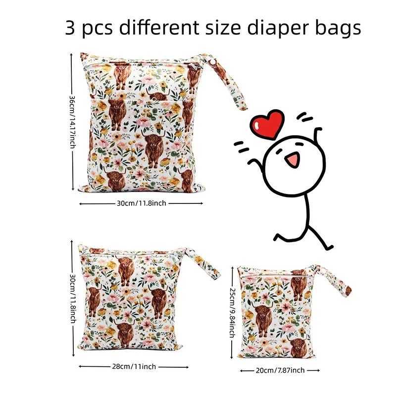 Waterproof diaper bag portable multifunctional baby diaper storage bag cartoon portable childrens storage bag W240812