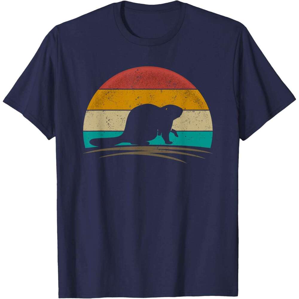 25ss Casual T shirt for Mens Beaver Shirt Retro Vintage Rodent Animal Beaver Lover T-Shirt Shirts Tshirt Graphic Tee Tops Clothes Short sleeve Free sh