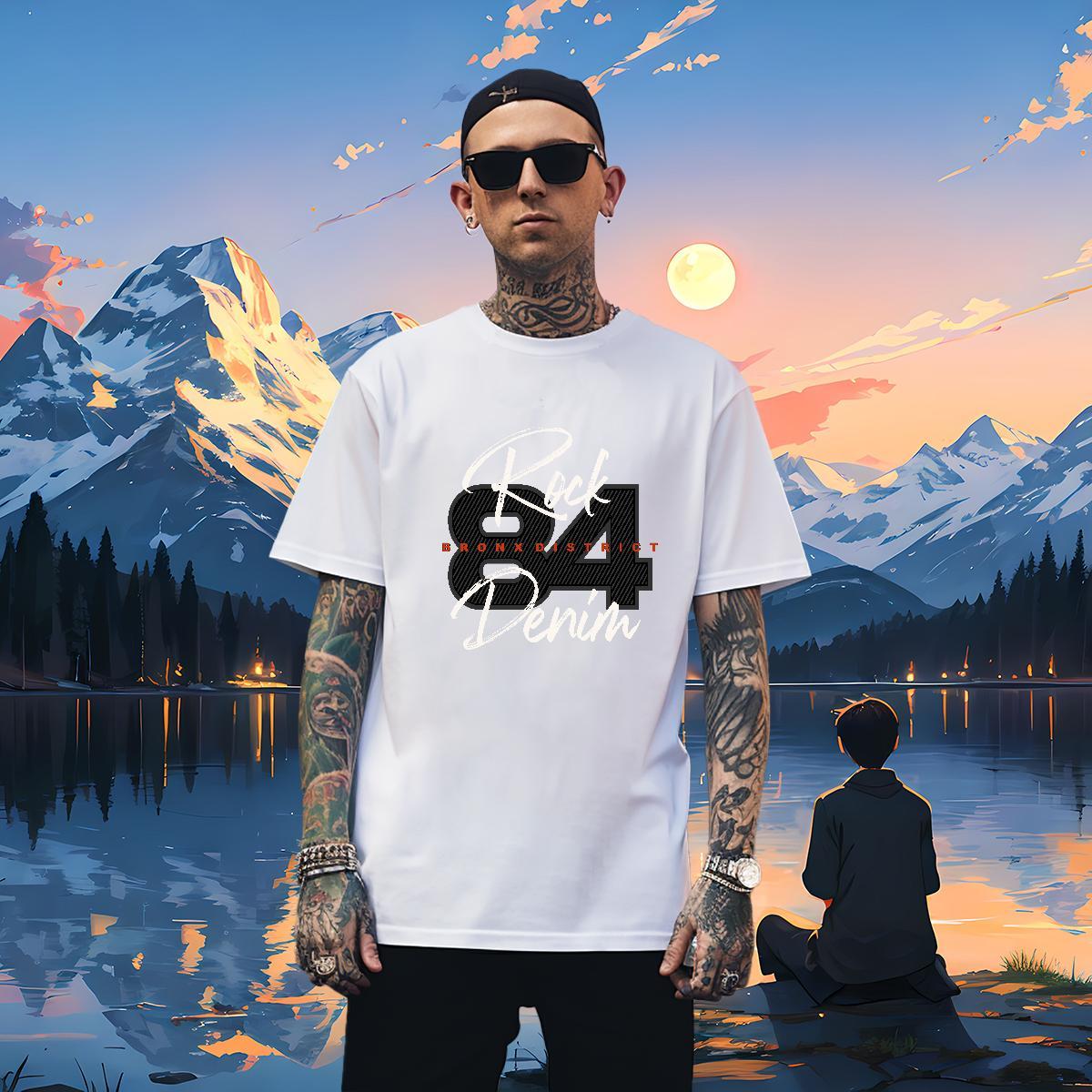 High Quality Men Tshirts letter 230g Pure Cotton Outdoor Breathable Soft Men T Shirts DIY Printed Casual New Wear