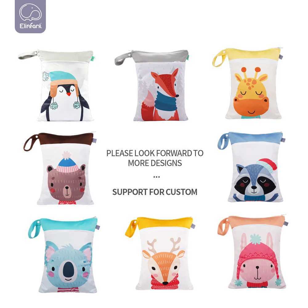 Elinfants new waterproof reusable baby diaper bag baby handbag large capacity mother diaper storage bag W240812