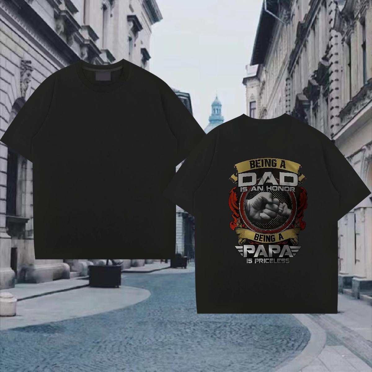 Factory Direct Man T Shirts letter Wear 230g Pure Cotton Home Outdoor Brand Floral Print Breathable Crew Neck Men Clothes T-Shirt
