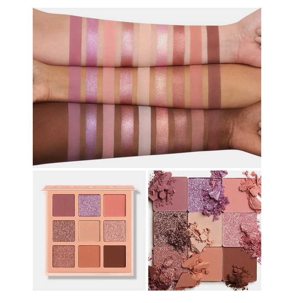 Fashion eye shadow Palette 9 Kleuren Matte Oogschaduw Palette Flash Oogschadu Makeup Naakt Makeup Set Korean CosmeticsW241212