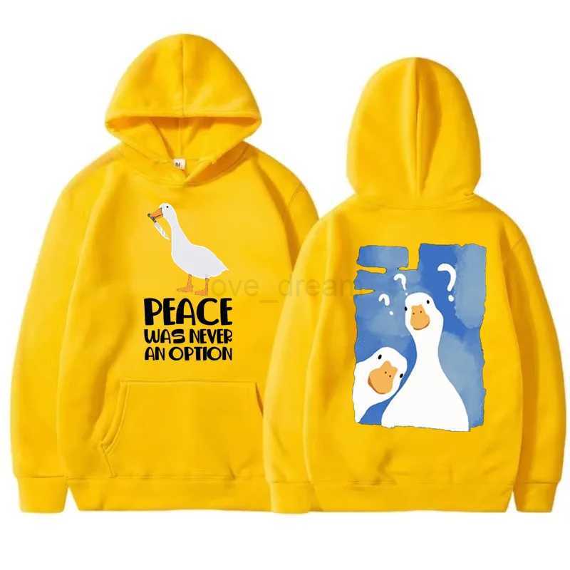 Fashion Male and female couples Cute duck print Hoodie Casual Hoodies Pullovers Sweatshirts Mens Top Color Hoodies SweatshirtXJ240812