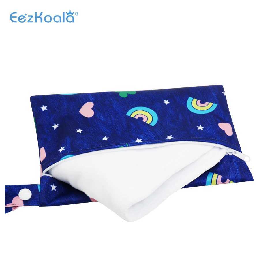 EezKoala Mini Wet Bag Baby Cloth Urine Bag Mens Pad 15X22.5cm Zipper Waterproof Reusable and Washable Wet Bag W240812