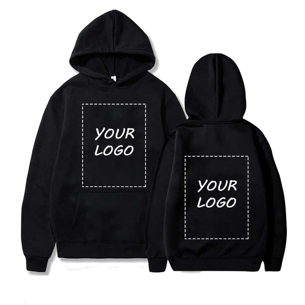 Custom Hoodies Diy Text Couple Friends Family Design Image Print Clothing Sports Leisure Harajuku Sweater Size M-4XLXJ240812