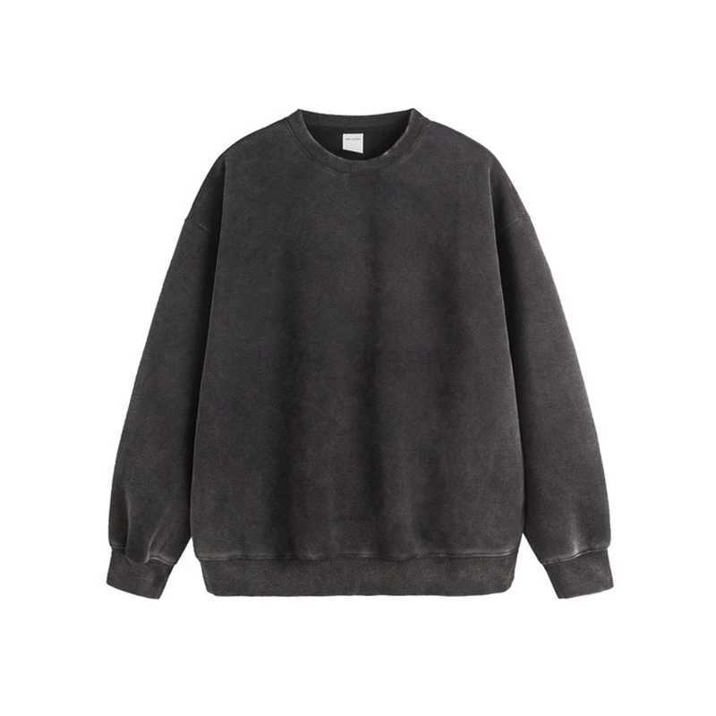 NXXTRESS 400 Grams Cotton Vintage batik Hoodie Men Spring and Autumn Tops Lambswool Fleece Fashion Womens O-Neck SweatshirtXJ240812