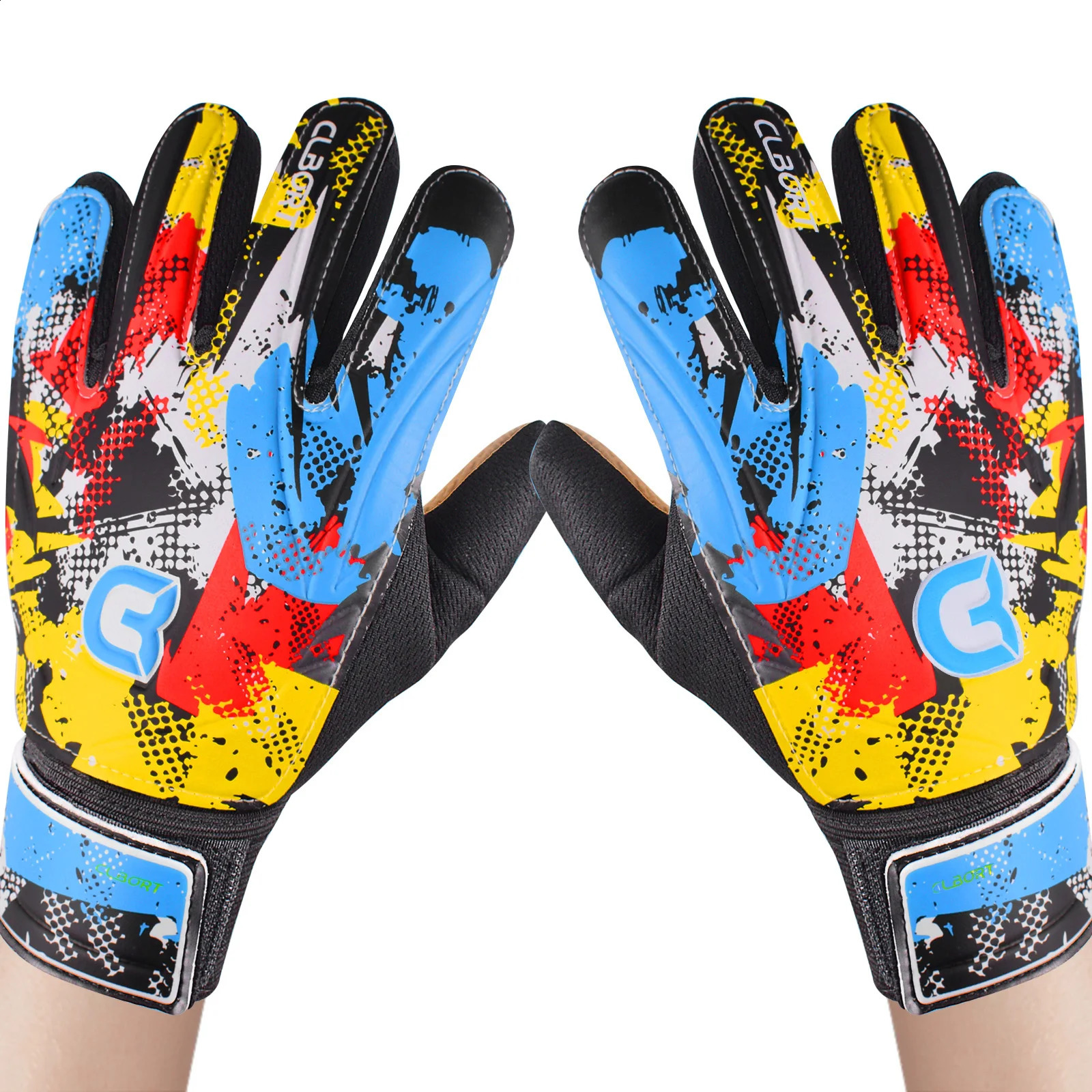 Soccer Goalkeeper Gloves Graffiti Style Goalkeeper Gloves With Strong Grip Non-Slip Soccer Gloves 250107