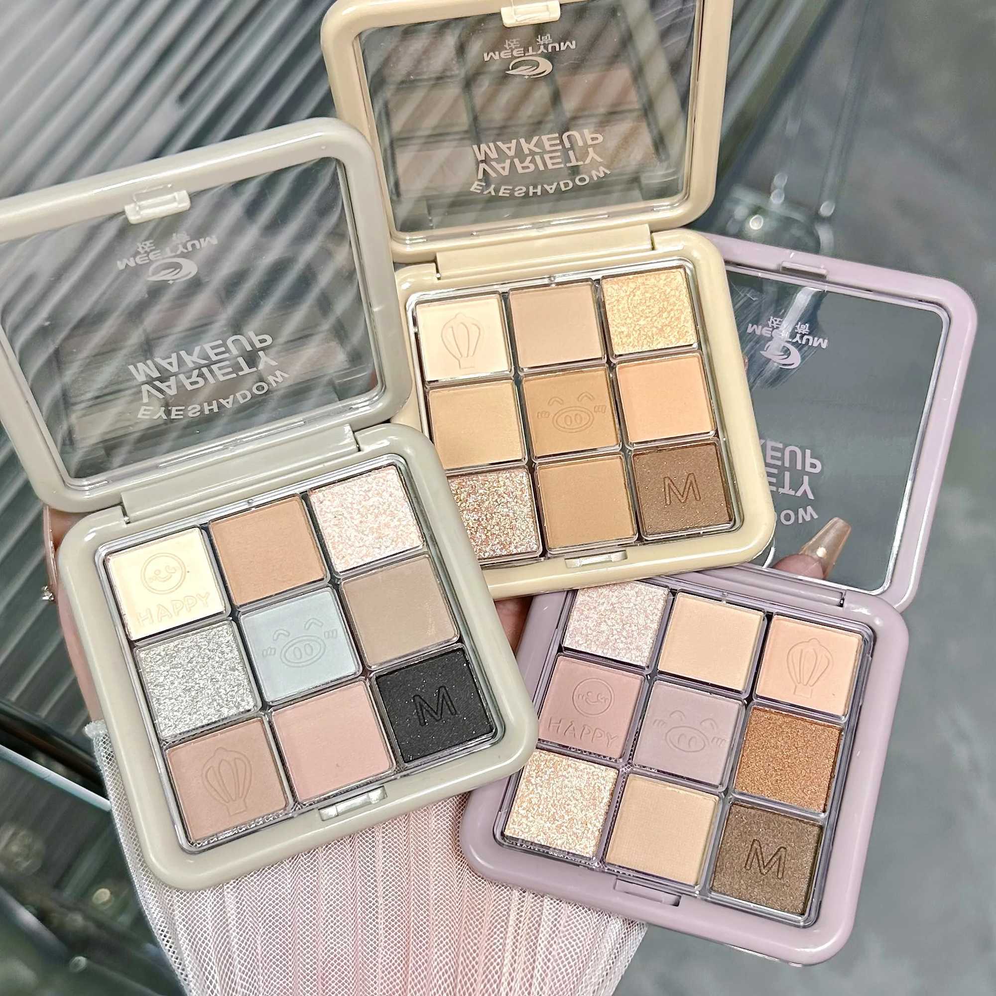 DIKALU Nine-Color Cos Eyeshadow Tray Matte Pearlescent Subtle Shimmery Earth Eyeshadow Everyday Smoky MakeupCL240812