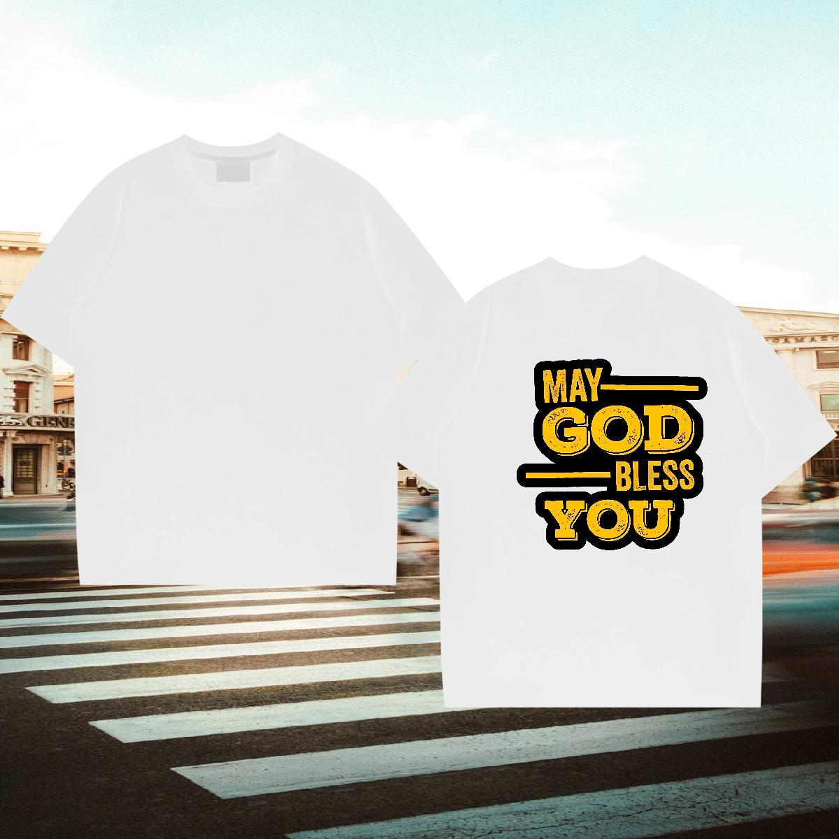 DIY Mens T Shirts letter Clothings 230g Cotton Street Soft DIY Printed Crew Neck Men Tees