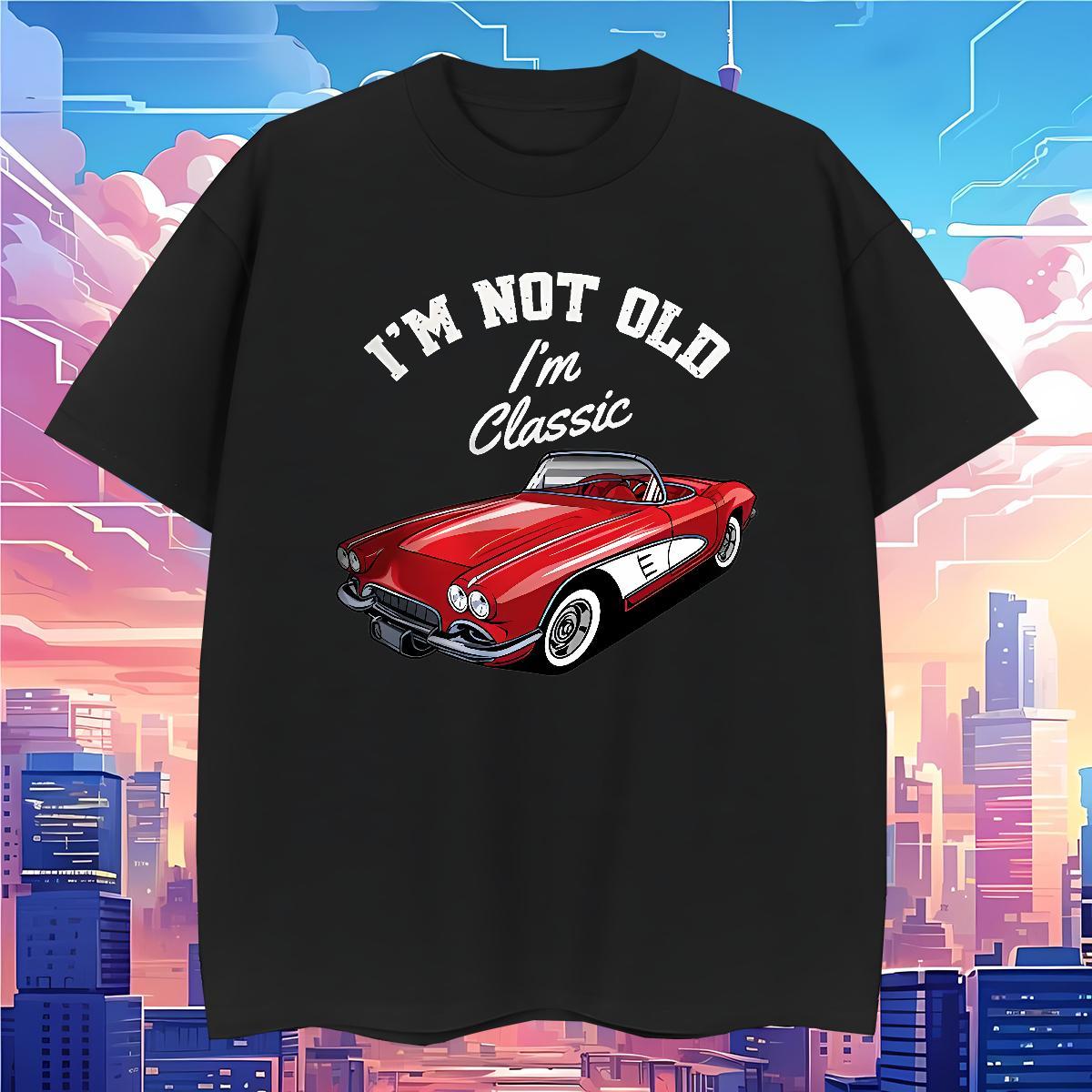 Free Shipping Tshirts car 230g Pure Cotton Casual Daily Wear Short Sleeve O-Neck T Shirt For Man DIY Printed 2024 DIY Tops Shirt