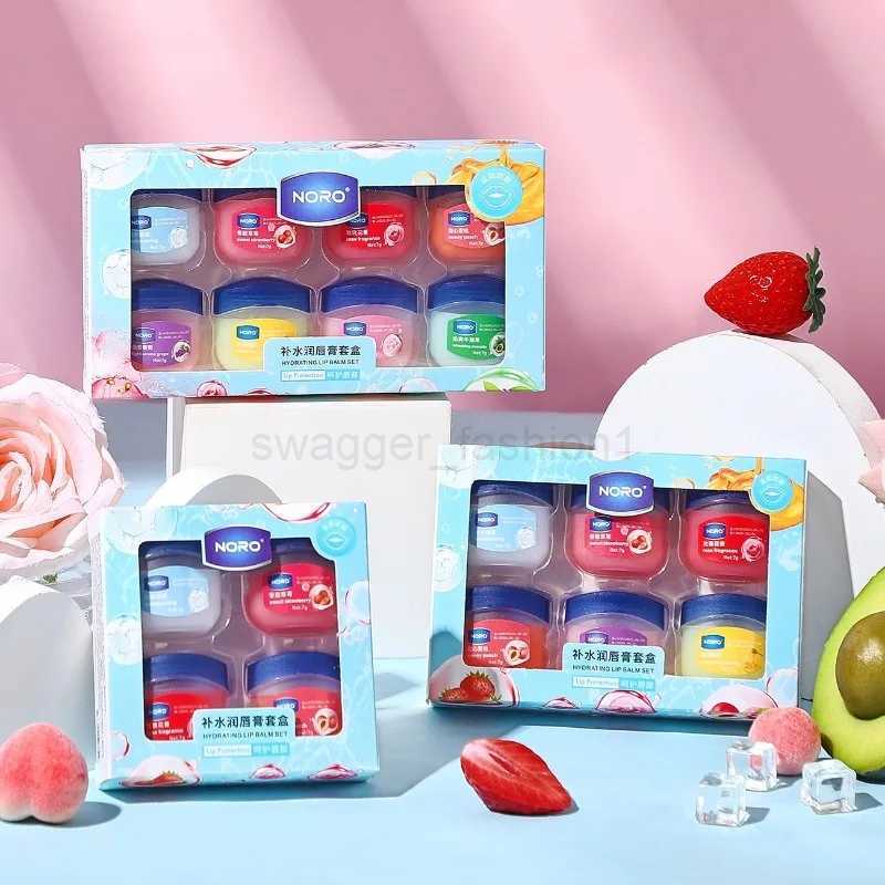 4/6/8pcs Lips Balm Set Moisturizing Hydrating Fade Lip Lines Lip Mask Refreshing Non-sticky Fruit Series Anti-Cracked Lip GlazeXJ240812