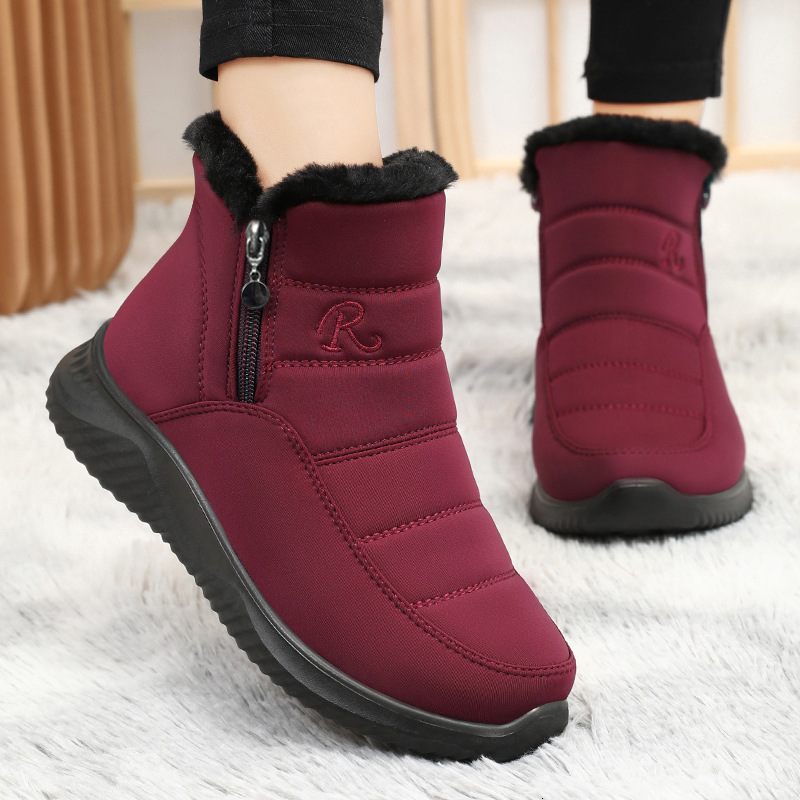 Ddmysports Winter Lightweight Polyurethane High Top Plush And Thick Insulation Snow Boots Women S Shoes Cotton Outdoor Shoes