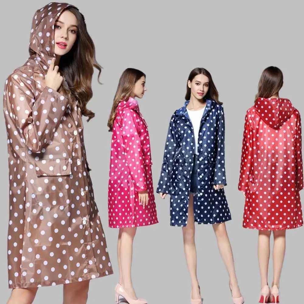 29 Girl Lady Hooded Raincoat Outdoor Travel Waterproof Riding Cloth Rain coat for Women Poncho Long Rainwear raincoat jacket Y240810